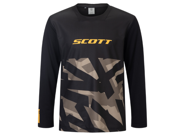 SCOTT Tee Jr Vertic Delta LS Sort M Sykkeltrøye 