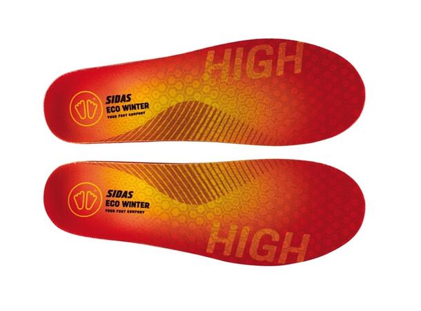 SIDAS 3FEET ECO WINTER HIGH Rød XL Anatomisk formet såle for høy fotbue 