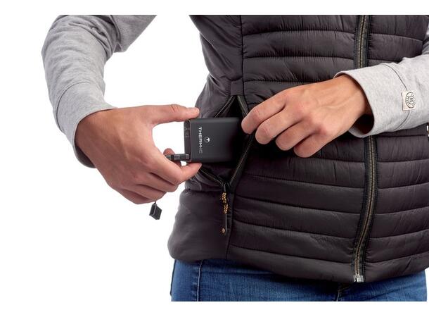 THERM-IC Heated Vest Men Sort XL Heated vest with bluetooth cable men 