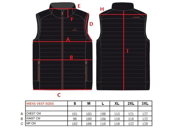 THERM-IC Heated Vest Men Sort XL Heated vest with bluetooth cable men 
