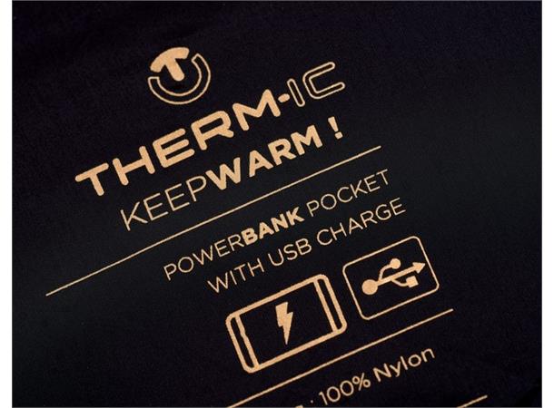 THERM-IC Heated Vest Men XL Black-Heated vest w/ bluetooth cable men
