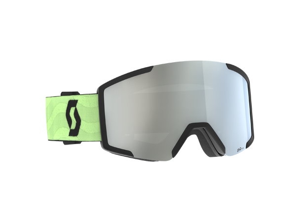 SCOTT Goggle Shield + extra lens Glow green - AMP white chrome S2 