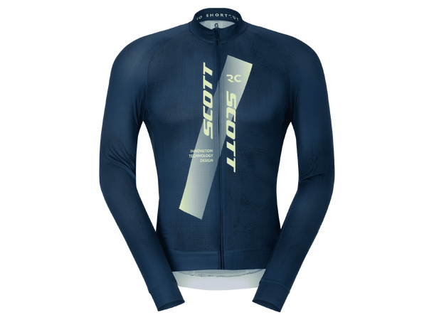 SCOTT Jersey Ms RC Pro LS Blå/Gul S Sykkeltrøye 