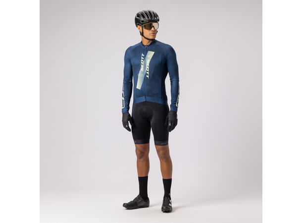 SCOTT Jersey Ms RC Pro LS Blå/Gul S Sykkeltrøye 