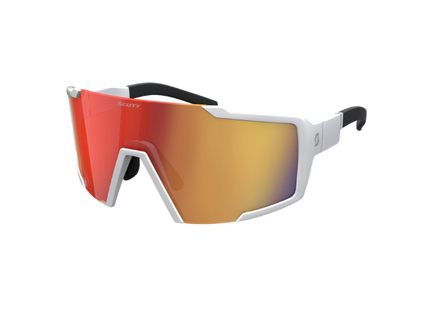 SCOTT Sungl Shield white matt Sportsbrille Red Chrome 