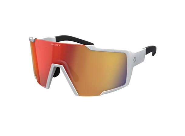 SCOTT Sungl Shield Compact white matt Sportsbrille Red Chrome 