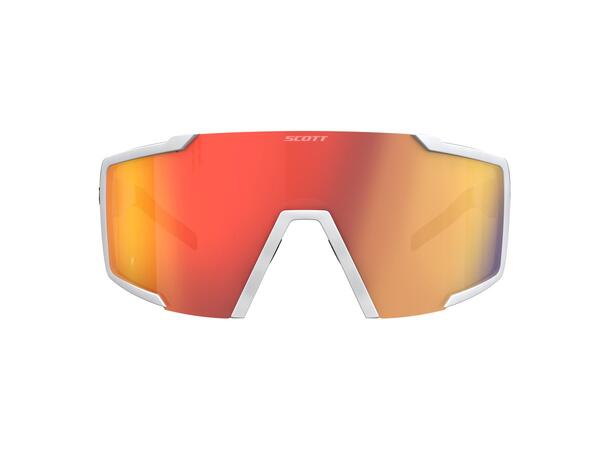 SCOTT Sungl Shield Compact white matt Sportsbrille Red Chrome 