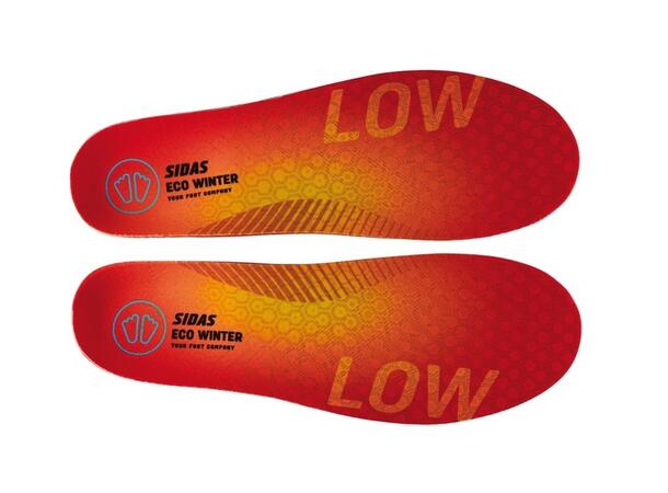 SIDAS 3FEET ECO WINTER LOW Rød L Anatomisk formet såle for lav fotbue 