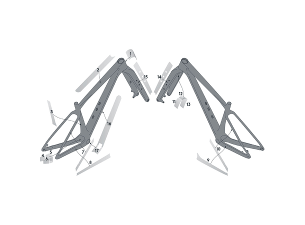 SYN Frame Protection Kit Scale 23 Carbon Rammebeskyttelse - Klar Gloss OS 