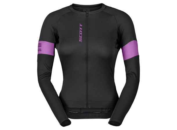 SCOTT Jersey Ws Endurance Pro LS XS Sykkeltrøye - black/liquid purple 