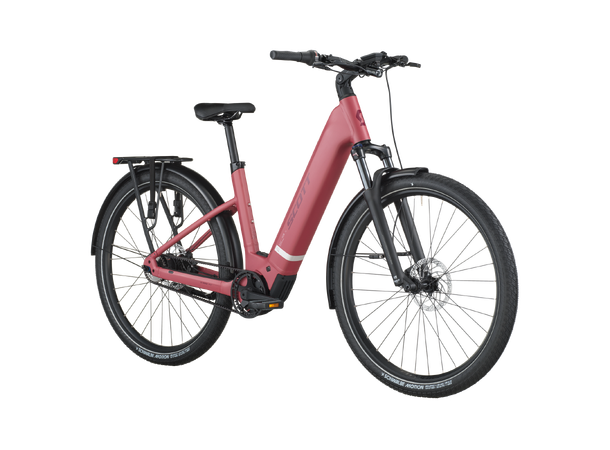 SCOTT Sub Tour 10 Wave Rød S El-sykkel urban 