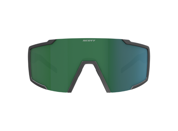 SCOTT Sungl Shield Compact black matt Sportsbrille Green Chrome 