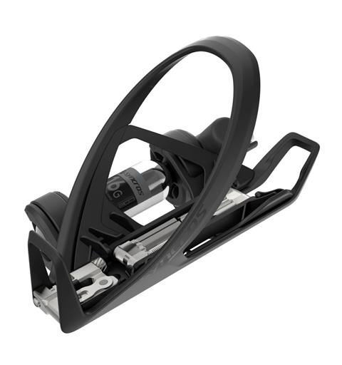 SYN Bottle Cage iS Cache cage CO2 Sort Flaskeholder, CO2-pumpe og multiverkt&#248;y