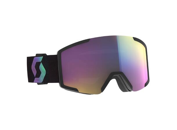 SCOTT Goggle Shield Black/Aurora green - Enh Teal Chrome