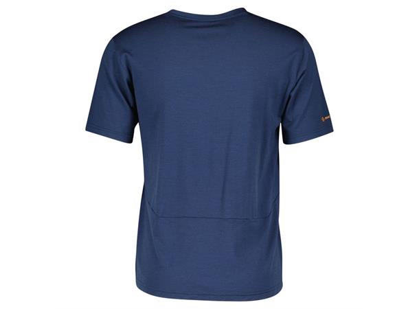 SCOTT Shirt Ms Defi Meri Tech SS Blå XXL Sykkeltrøye - ull 
