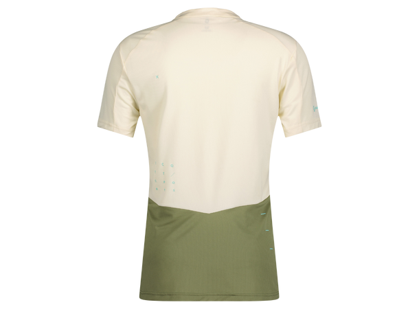 SCOTT Tee Ws Trail Vertic Zip SS XS Sykkeltrøye - hay green/cotton white 