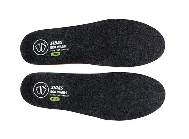 SIDAS 3FEET ECO WARM MID Grå XS Anatomisk formet såle for middels fotbue 