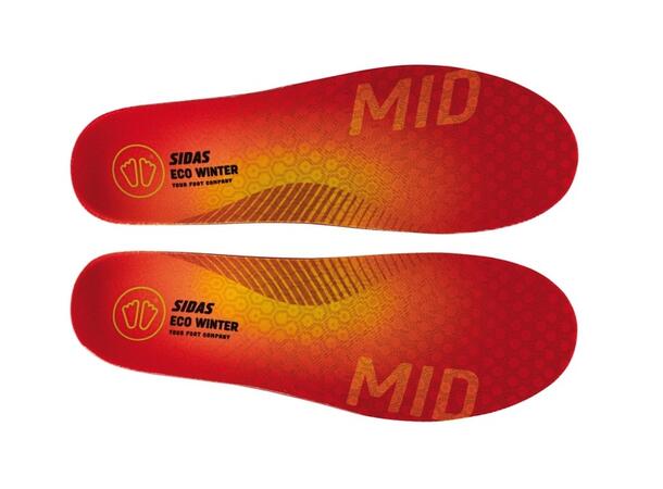 SIDAS 3FEET ECO WINTER MID Rød M Anatomisk formet såle for middels fotbue 