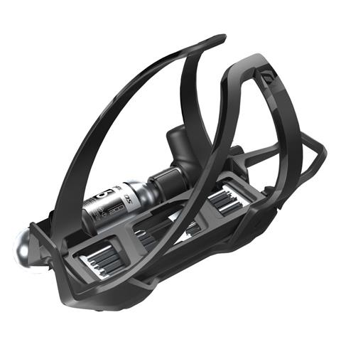 SYN Bottle Cage iS Coupe Cage CO2 Sort Flaskeholder, CO2-pumpe og multiverkt&#248;y