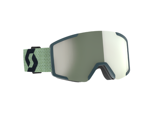 SCOTT Goggle Shield AMP pro Soft green/Black - Amp pro white chrome 