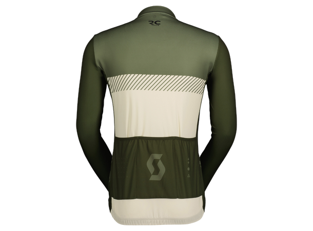 SCOTT Jersey Ms RC Team LS L Sykkeltrøye hay green/cotton white 
