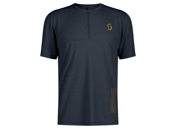 SCOTT Tee Ms Trail Vertic Zip SS S Sykkeltrøye - dark blue 