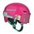 SCO Combo Hlmt Keeper 2+Goggle Jr Wit M Alpinhjelm m/ briller- Mi green/Ne pink 