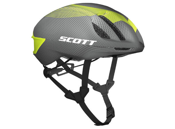 SCOTT Helmet Cadence Plus (CE) S Racing sykkelhjelm - Di grey/Lime green 