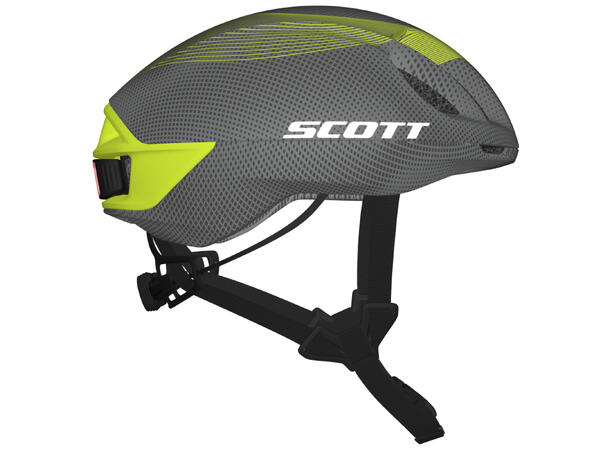 SCOTT Helmet Cadence Plus (CE) S Racing sykkelhjelm - Di grey/Lime green 