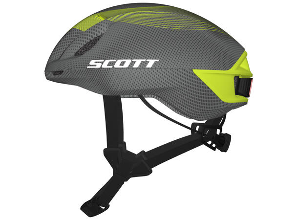 SCOTT Helmet Cadence Plus (CE) S Racing sykkelhjelm - Di grey/Lime green 