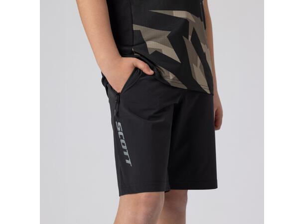 SCOTT Shorts Jr Vertic Sort 128 Sykkelshorts 