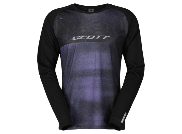 SCOTT Tee Ms Trail Tuned LS S Sykkeltrøye - black/swish purple 