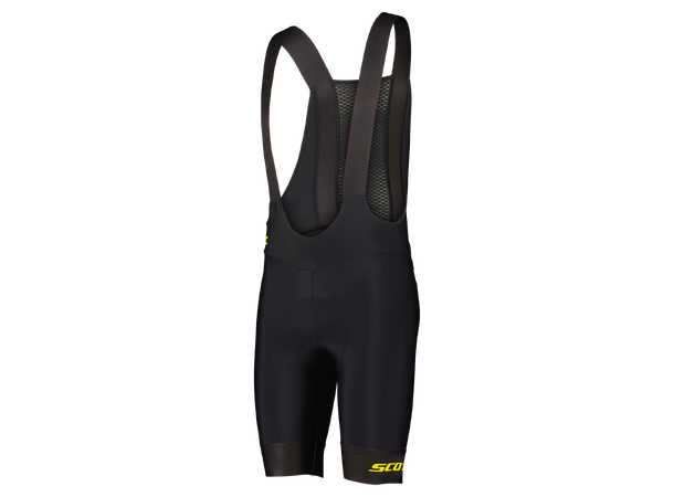 SCOTT Bib Shorts Ms RC Pro+++ M Sykkelshorts - Black/Sulphur yellow 