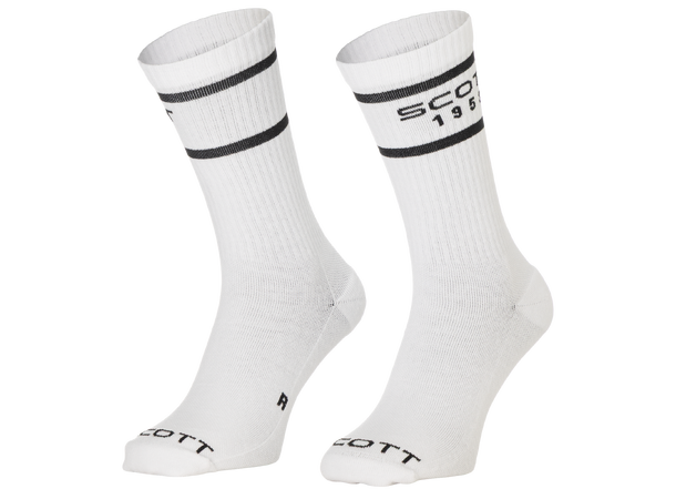 SCOTT Sock Retro Ca Crew Hvit/Sort 39-41 Sokker - 3 PAK 