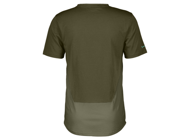 SCOTT Tee Ms Trail Flow DRI SS S Sykkeltrøye - fir green/hay green 