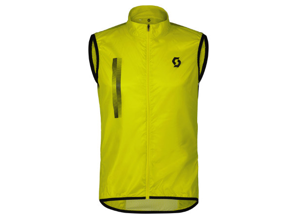 SCOTT Vest Ms RC Team WB L Windbreaker vest - Sulphur yellow/Black 