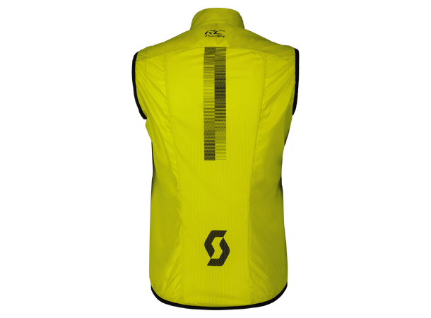SCOTT Vest Ms RC Team WB L Windbreaker vest - Sulphur yellow/Black 