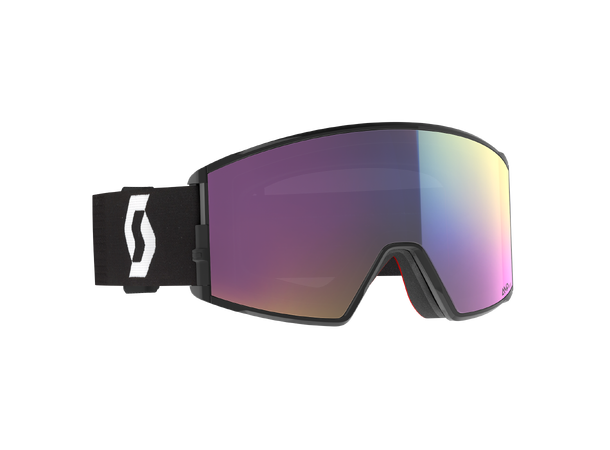 SCOTT Goggle React Mineral black/White - Enh Teal Chrome 