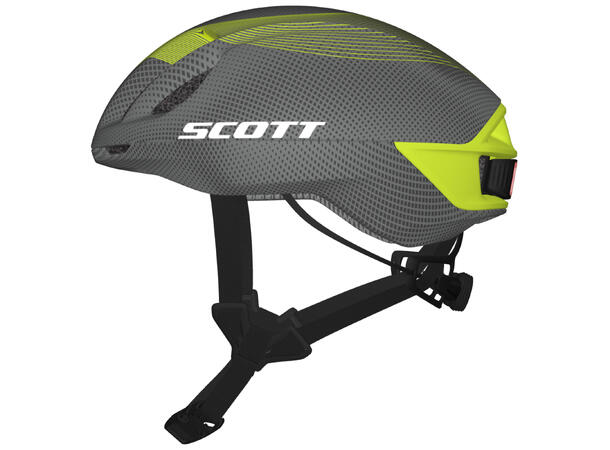SCOTT Helmet Cadence Plus (CE) M Racing sykkelhjelm - Di grey/Lime green 