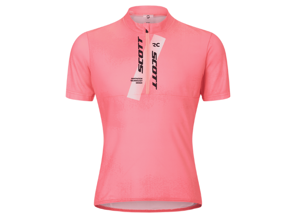 SCOTT Jersey Jr SS Rosa/Hvit 128 Sykkeltrøye 