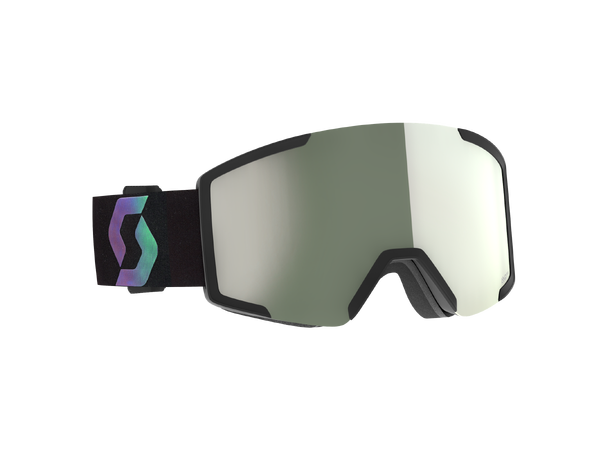 SCOTT Goggle Shield AMP pro+ extra lens Black/Aurora green - A pro white chrome 