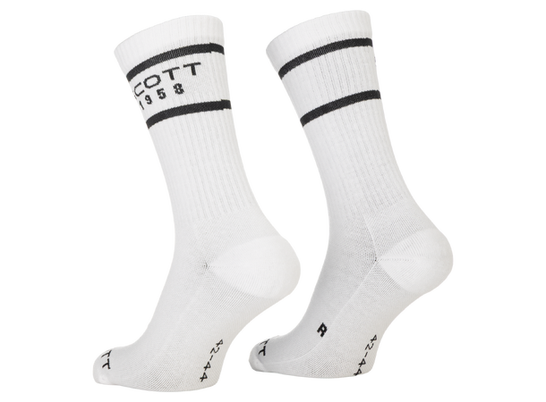 SCOTT Sock Retro Ca Crew Hvit/Sort 42-44 Sokker - 3 PAK 