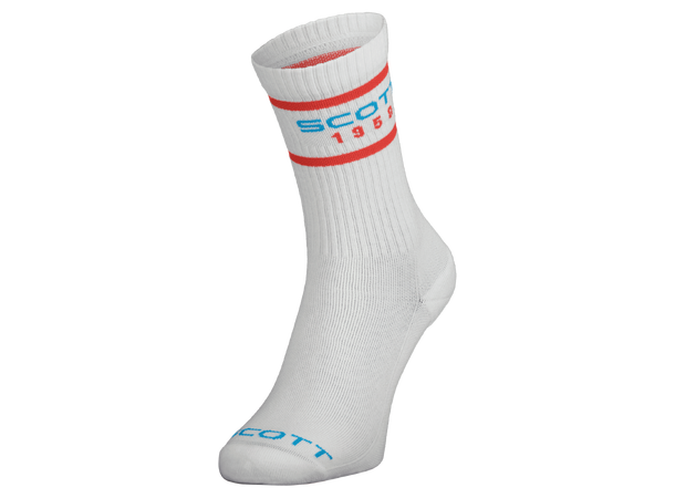 SCOTT Sock Retro Casual Crew Hvit 36-38 Sokker - 3 PAK 