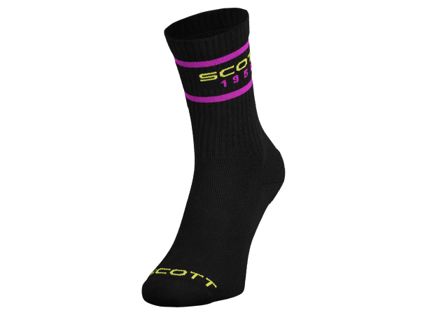 SCOTT Sock Retro Casual Crew Sort 36-38 Sokker - 3 PAK 