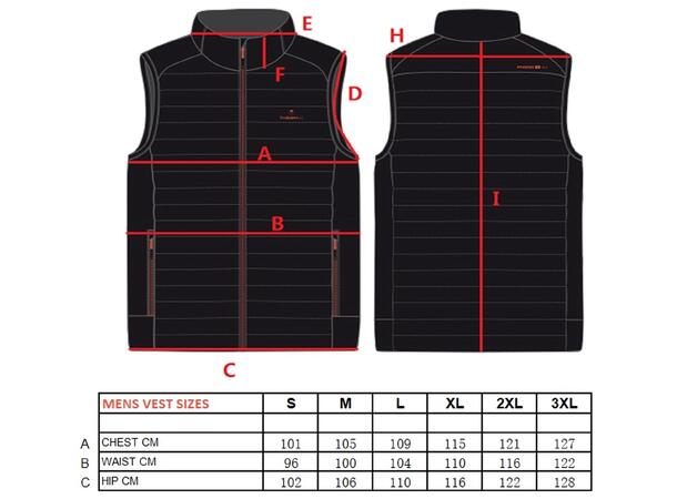 THERM-IC Heated Vest Men Sort L Heated vest with bluetooth cable men 