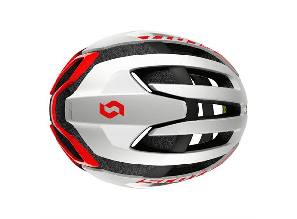 SCOTT Helmet Centric Plus Hvit/Rød L Sykkelhjelm