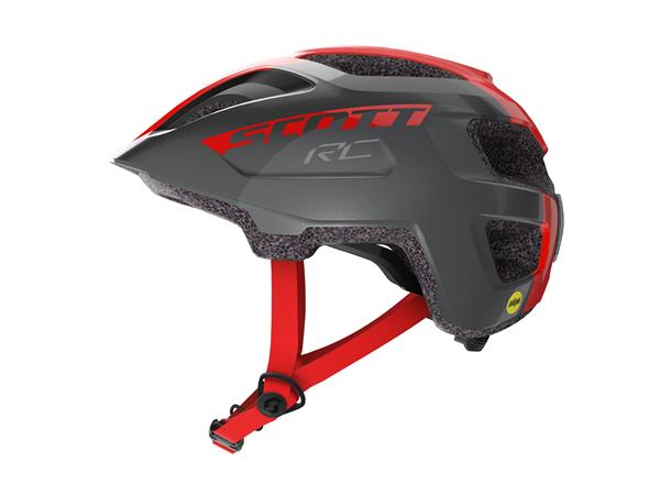 SCOTT Helmet Spunto Jr. Plus Gr/Rød OS Junior sykkelhjelm