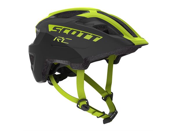 SCOTT Helmet Spunto Jr. Plus Sort/Gul OS Junior sykkelhjelm
