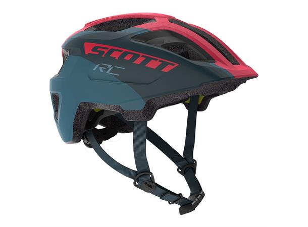 SCOTT Helmet Spunto Jr. Plus Blå/Rosa OS Junior sykkelhjelm
