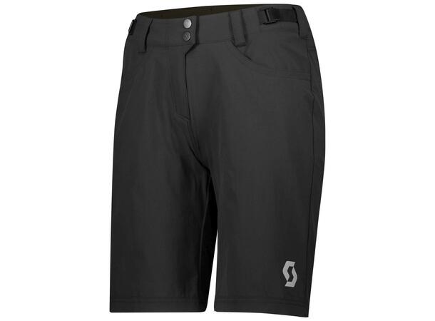 SCOTT Shorts W Trail Flow m/pad Sort XS Sykkelshorts med padding 